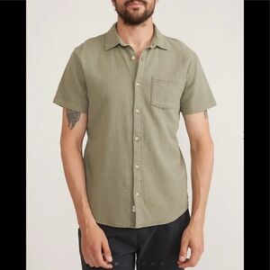 NWT Marine Layer Stretch Selvage Short Sleeve Shirt in Shadow